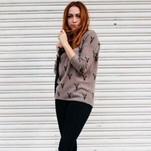 Skull Cashmere 100% Cashmere Dawson Sweater Size Large